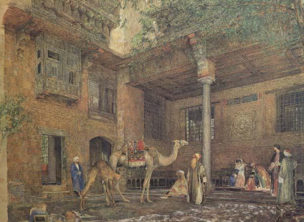 John Frederichk Lewis RA Courtyard of the Painter's House (mk46) china oil painting image